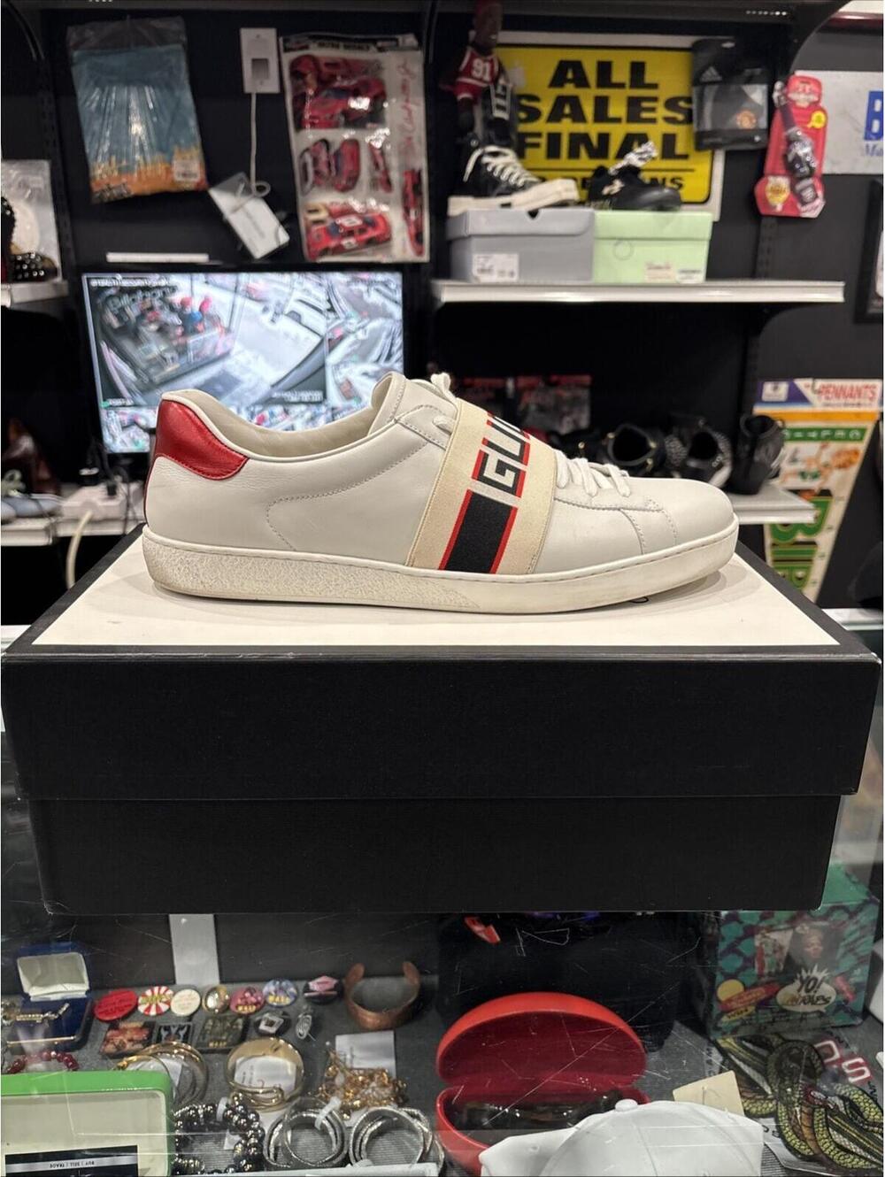 Men’s Gucci New Ace Leather Size 10 1/2 Luxury Shoes